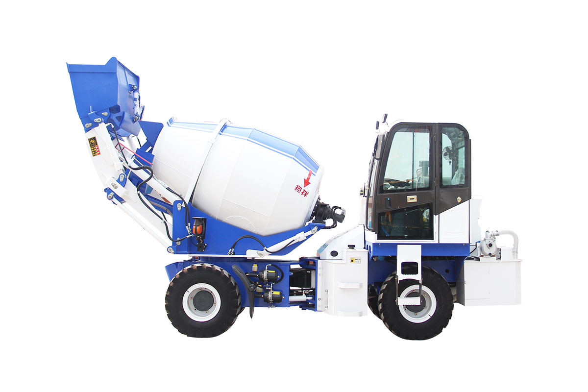 Boost Your Construction Efficiency with the HWJB200 Self-Loading Concrete Mixer